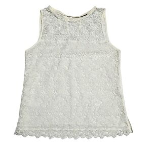 Zara Basic Elegant Sleeveless Lace Top Womens  Size Medium